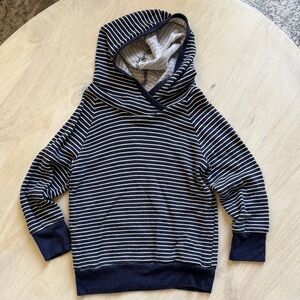 VGUC CHILDHOODS CLOTHING SZ 5 Striped Navy and White Hoodie